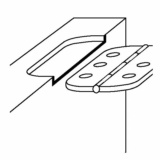 Fraise droite à rainurer pour charnière BOSCH